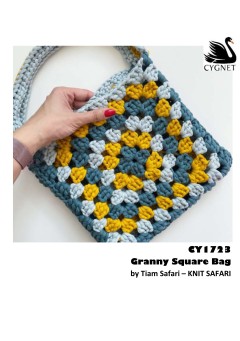 Cygnet 1723 - Granny Square Bag by Tiam Safari in Cotton Drops (downloadable PDF)
