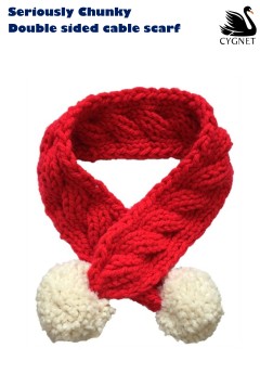 Cygnet - Double Sided Cable Scarf in Seriously Chunky (downloadable PDF)