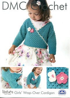 DMC 14931L/2 Crochet Girls' Wrap-Over Cardigan (Leaflet)