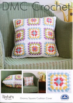 DMC 15272L/2 Crochet Granny Square Cushion Cover (Leaflet)