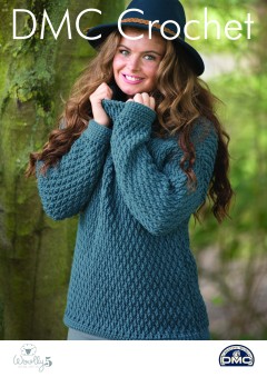DMC 15415L/2 Crochet Snuggle-Up Sweater in Woolly 5 (Leaflet)