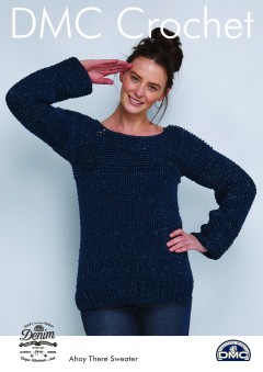 DMC 15452L/2 Crochet Ahoy There Sweater in Natura Denim (Leaflet)