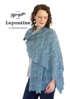 Fyberspates - Lepontine - Wrap by Charlotte Walford in Cumulus and Vivacious 4 Ply (downloadable PDF)