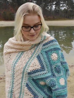 Christina Hadderingh - (US) The Shell Collector Wrap in Scheepjes Yarns (downloadable PDF)