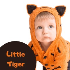 Jane Burns - Baby Tiger Hoodie in King Cole Big Value DK - UK Terms (downloadable PDF)