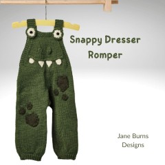 Jane Burns - Snappy Dresser Romper in King Cole Merino Blend DK - UK Terms (downloadable PDF)
