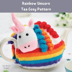 Jane Burns - Unicorn Tea Cosy in King Cole Dollymix DK and King Cole Glitz DK - UK Terms (downloadable PDF)