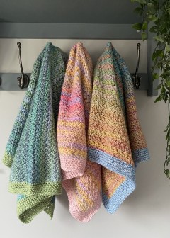 Sweet Pea Crochet - Sweet Baby Cuddles Blanket in Yarnsmiths Pebble Haze DK Prints and Pebble Haze DK (downloadable PDF)