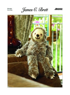 James C Brett 282 'Laid Back Larry' Sloth in Faux Fur (leaflet)