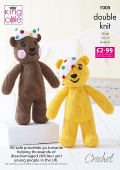 King Cole 1005 Pudsey and Blush Bear in Pricewise and Big Value DK (leaflet)