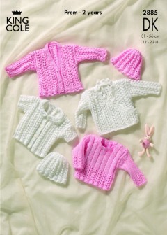 King Cole 2885 Cardigans and Sweater in DK (downloadable PDF)