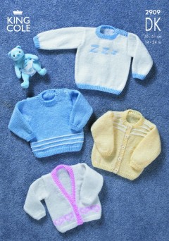 King Cole 2909 Sweaters and Cardigans in DK (downloadable PDF)