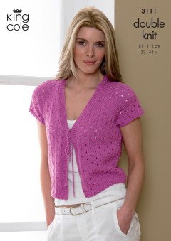 King Cole 3111 Ladies Bolero and Cardigan in Smooth DK (downloadable PDF)