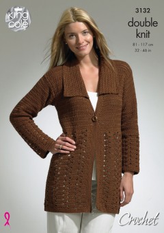 King Cole 3132 - Ladies Jacket and Tunic in Bamboo Cotton DK (downloadable PDF)