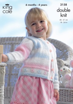 King Cole 3158 Childs Cardigan and Bolero in Melody DK (downloadable PDF)