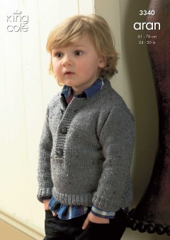 King Cole 3340 Coat and Sweater in Fashion Aran (leaflet)