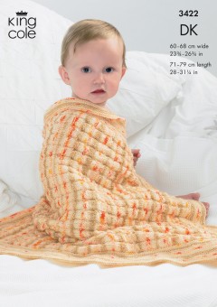 King Cole 3422 Baby Blankets in Splash DK (downloadable PDF)