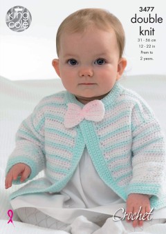 King Cole 3477 - Babies Cardigans, Jacket, Waistcoat and Hat in Comfort DK (downloadable PDF)