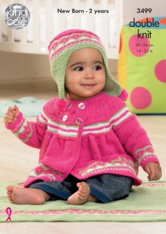 King Cole 3499 - Jacket, Angel Top, Hat and Blankets in Comfort Baby DK (downloadable PDF)