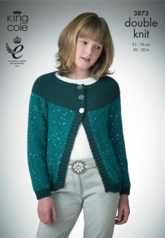 King Cole 3873 Girls Jacket, Hat, Neck-Scarf and Collar in Galaxy DK (downloadable PDF)