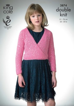 King Cole 3874 Girls Ballet Top and V-Neck Sweater in Galaxy DK (downloadable PDF)