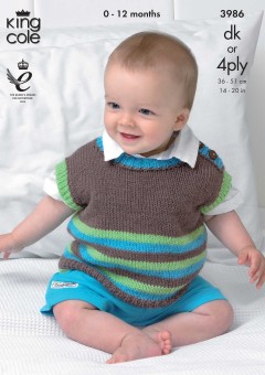 King Cole 3986 Baby Angel Top & Pullover in Comfort 4 Ply or DK (leaflet)