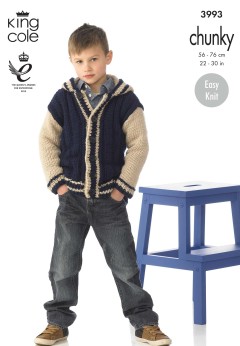King Cole 3993 Boys Jacket in Comfort Chunky (downloadable PDF)