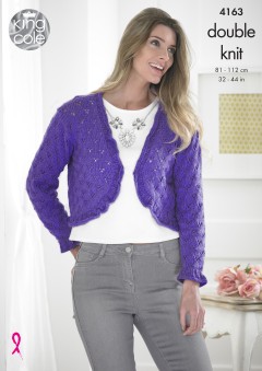 King Cole 4163 - Ladies Sweater and Bolero in Smooth DK (downloadable PDF)