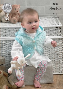 King Cole 4209 Baby Set in Melody DK and Big Value Baby DK (downloadable PDF)