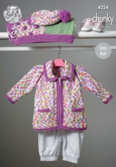 King Cole 4224 Blanket, Coat, Jacket and Hat in Comfort Chunky (downloadable PDF)