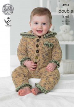 King Cole 4231 Baby Set in Cuddles DK and Cuddles Multi DK  (downloadable PDF)