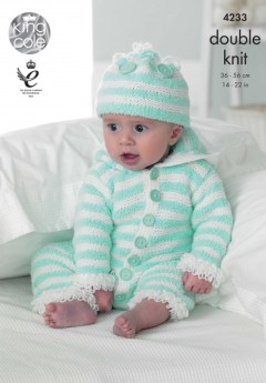 King Cole 4233 Baby Set in Cuddles DK and Big Value Baby DK  (downloadable PDF)