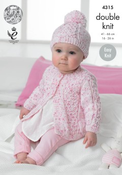 King Cole 4315 Baby Coats, and Hat in Smarty DK (leaflet)