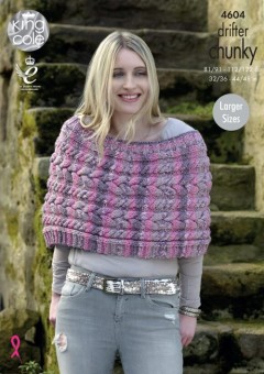 King Cole 4604 Ladies Capes in Drifter Chunky (leaflet)