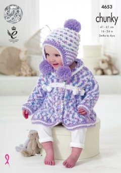 King Cole 4653 Baby Set in Comfort Multi Chunky (downloadable PDF)