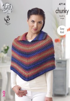 King Cole 4714 Cape and Accessories in Riot Chunky (leaflet)