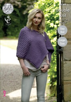 King Cole 4748 Capes in Merino Blend DK (downloadable PDF)