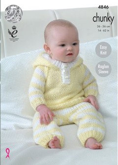 King Cole 4846 All-In-One, Hoody, Pants and Hat in Big Value Baby Chunky (leaflet)