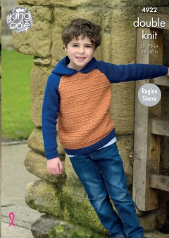 King Cole 4922 Hoodie and Sweater in Majestic DK (leaflet)