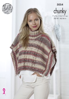King Cole 5054 Poncho and Sweater in Drifter Chunky (leaflet)