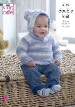 King Cole 5159 Sweaters and Jacket in Difter for Baby DK (leaflet)