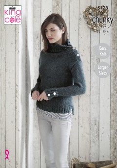 King Cole 5178 Sweaters and Hat in Timeless Chunky (leaflet)