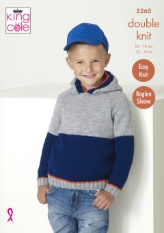 King Cole 5260 Sweater and Hoodie in Big Value DK 50g (leaflet)
