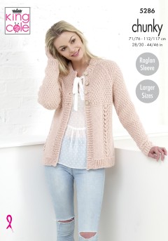 King Cole 5286 Sweaters and Cardigan in Magnum Chunky (leaflet)