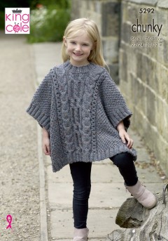 King Cole 5292 Tabbards and Hat in Chunky Tweed (downloadable PDF)