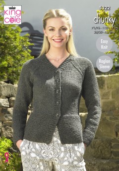 King Cole 5322 Cardigan and Sweater in Big Value Chunky (leaflet)