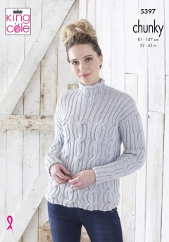 King Cole 5397 Hoodie and Sweater in Timeless Chunky (leaflet)
