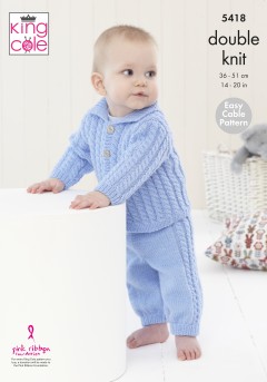 King Cole 5418 Babies Jacket and Trousers in Comfort DK (downloadable PDF)