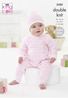 King Cole 5430 Jacket, Onesie, Trousers and Hat in Cherished DK (leaflet)