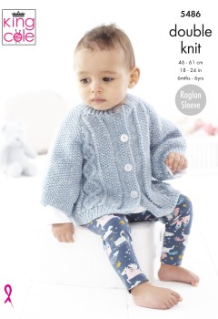 King Cole 5486 Sweater and Cape in Cotton Top DK (leaflet)